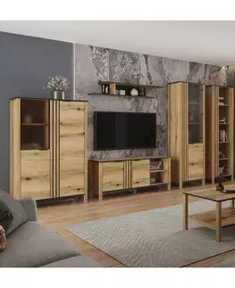 KONDELA Helio 2D tv stolík dub evoke