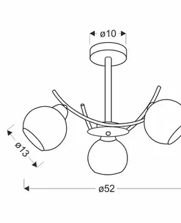 Závesná lampa AMOS Chróm 3x40W E27 biele tienidlo