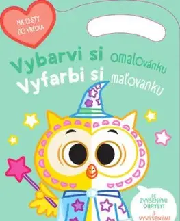Vybarvi si omalovánku Sova/Vyfarbi si maľovanku Sova