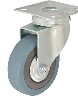 Otočné pojazdné koliesko 100 mm/65 kg doska montážna, guma