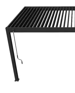 Záhradná hliníková pergola do steny 6x3 m (antracit)