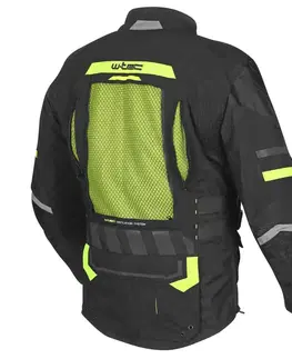 W-TEC Aircross bunda čierna-fluo žltá - 3XL