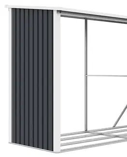 Drevník 302 x 119 cm (šedobiely)