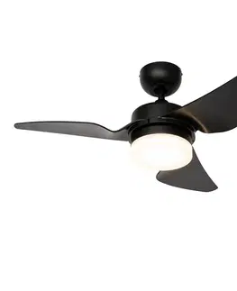 Stropný ventilátor čierny 86,7 cm vrátane LED stmievateľný s diaľkovým ovládaním - Yuki
