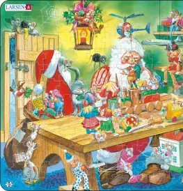 Puzzle Dedo Mraz vo fabrike Larsen EA2-ZZ