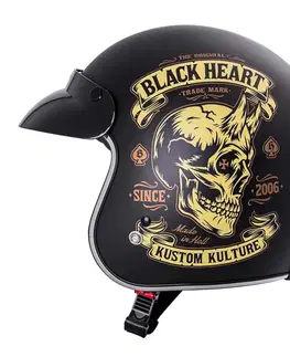 W-TEC Black Heart V541 Black Heart Skull, čierna lesk - S (55-56)