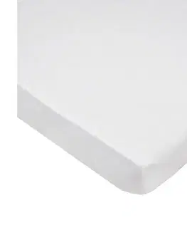 EKO - Nepremokavé prestieradlo s gumičkou JERSEY 120x60 cm biela P-01-M-WHITE