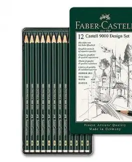Grafitová Ceruzka Faber-Castell Castell Design set plechová krabička 12 ks