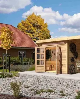 Drevený záhradný domček KANDERN 6 s prístavkom 320 Lanitplast