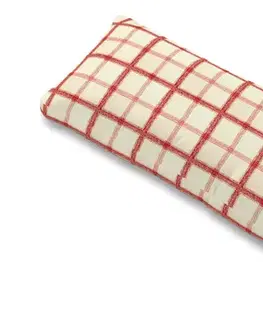 Dekoria Poťah na vankúš Karlstad 67x30cm, bordové káro na svetlobéžovom podklade, Poťah na vankúš Karlstad 67 x 30 cm, Avinon, 131-15