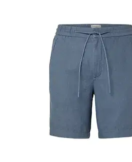Ľanové šortky, modré