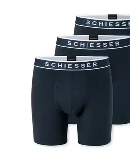 Dlhé šortky SCHIESSER, 3 ks, v nočnej modrej