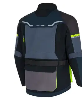 W-TEC Modock bunda čierno-modro-fluo žltá - 3XL
