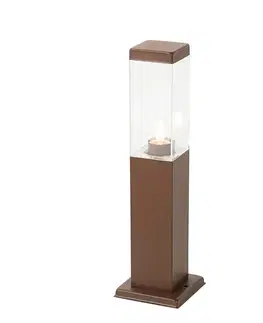 Moderný vonkajší lampáš hrdzavohnedý 45 cm - Malios