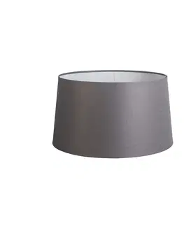Ľanové tienidlo tmavosivé okrúhle šikmé 45/40/25