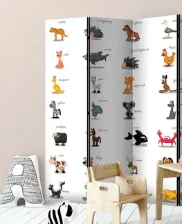 Paraván Learning by playing (animals) Dekorhome
