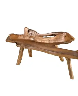 Dekoria Koreňová lavička Oir 150x50x75cm, 150 x 50 x 75 cm