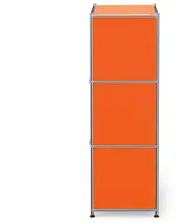 Komoda Kovová komoda »CN3« s výklopnými priečinkami, oranžová