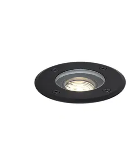 Moderné vonkajšie zemné bodové svetlo čierne 35 mm nastaviteľné IP65 - Delux