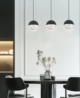 Závesná lampa čierna LED páska 5W Furni