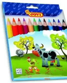 JOVI drevené pastelky Maxi trojhranné 12 ks