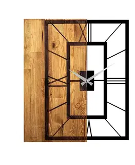 Dekoratívne drevené nástenné hodiny Wooden Clock 37