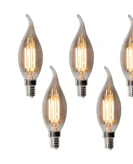 Sada 5 stmievateľných LED žiaroviek E14 BXS35 Smoke 4W 300 lm 2200K