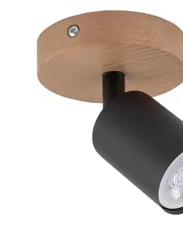  Bodové svietidlo TOP WOOD 1xGU10/10W/230V čierna/drevo 3290