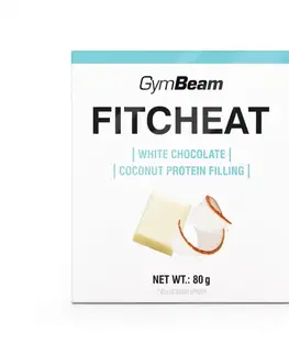 Gymbeam Proteínová čokoláda Fitcheat biela čokoláda kokos