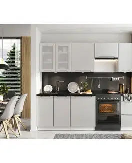 Kuchynská linka Zoya 240 svetlosivá mat