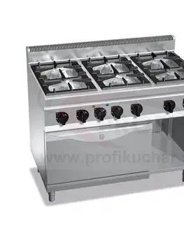 BERTO´S  6- P-sporák s E-rúrou BERTO´s rada 700, 7,5 kW GN2/1