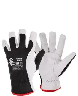 Kinekus Rukavice TECHNIK WINTER čierno-biele 10"