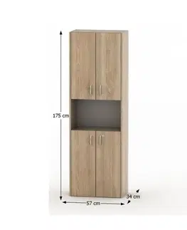 KONDELA Tempo Asistent New 3 regál dub sonoma