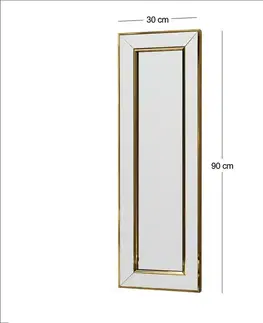 Zrkadlo Carlos Gold 30 x 90 cm