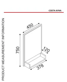 Dekoratívne zrkadlo Costa
