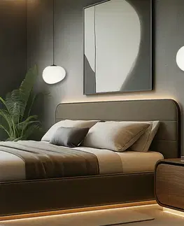 Závesná lampa STONES 25 cm v japonskom štýle - s tienidlom inšpirovaným bielym kameňom - minimalistické stropné osvetlenie do obývačky E27
