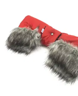 New Baby Rukávník 2v1 s kožušinkou red