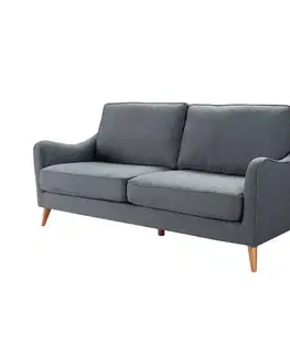 Dekoria Pohovka Venuste denim blue/brown pre 3 osoby, 193 x 90 x 90 cm