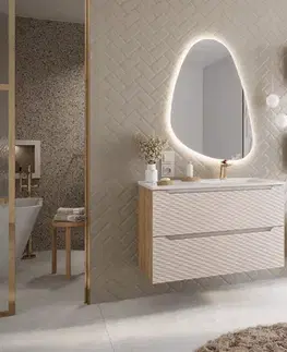 ArtCom Keramické umývadlo GO2 100 L | biely lesk 100 cm