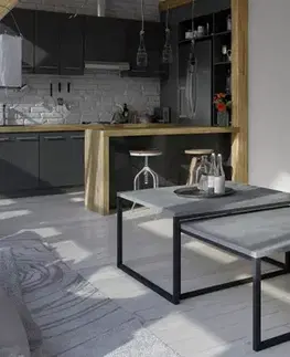 LUBOŠ set 2 konferenčných stolíkov, beton