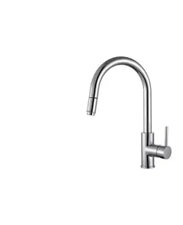 ALVEUS 1129021 - Drezová batéria s vyťahovacou sprškou DELOS 38 cm lesklý chróm 1129021