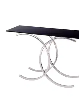 Dekoria Konzolový stolík Chica Rose silver 120 x 40 x 78 cm, 120 x 40 x 78cm 