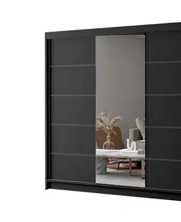 OLEANDER VI šatníková skriňa, čierna