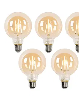 Sada 5 stmievateľných LED žiaroviek E27 G95 4,9W 320 lm 2500K