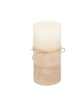 Dekoria Sviečka Silvia 14cm beige, 6,5 x 14 cm