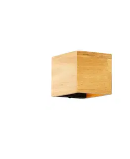 Inteligentná nástenná lampa dubové drevo vrátane WiFi G9 - Transfer