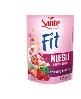 Sante Fit Raňajkové cereálie jahoda, malina a čerešňa