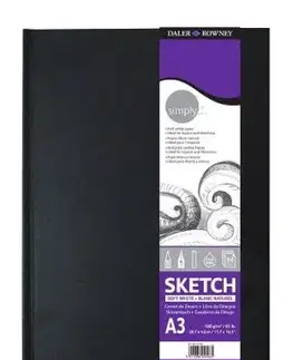 D&R Simply extra biely papier 100 g 54 listov v knižnej väzbe A3