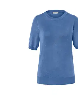 Pulóver z jemného úpletu, modrý