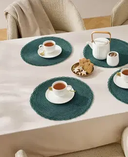 Okrúhle prestierania, 4 ks, zelené